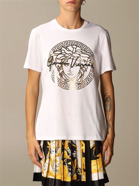 versace collection black and white t shirt|versace long sleeve shirt.